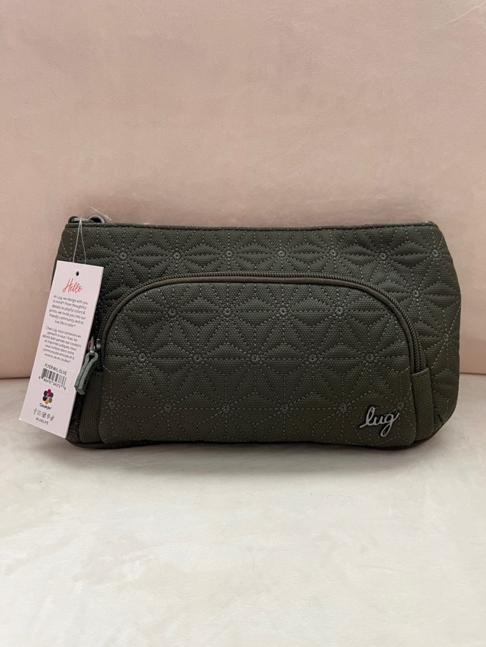 LUG - Flyer Matte Luxe Vegan Leather Convertible Crossbody Bag in Olive
